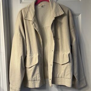 Elan cream corduroy shirt Jacket size Medium